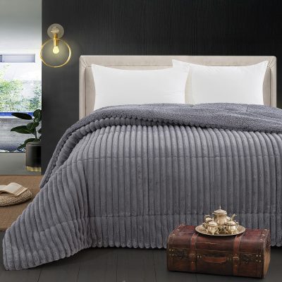 Κουβερτοπάπλωμα υπέρδιπλο Art 12524 220×240 Ανθρακί