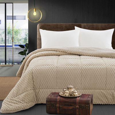 Κουβερτοπάπλωμα υπέρδιπλο Art 12651 220×240 Μπεζ