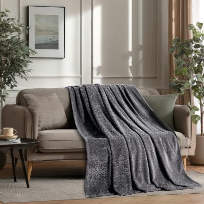 ΚΟΥΒΕΡΤΑ ΠΟΛΥΘΡΟΝΑΣ GIZA DARK GREY (130X170)