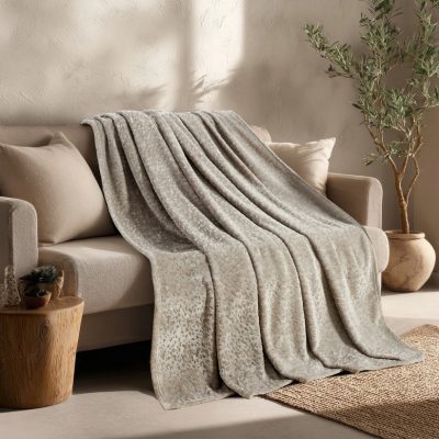 ΚΟΥΒΕΡΤΑ ΠΟΛΥΘΡΟΝΑΣ GIZA GREIGE (130X170)